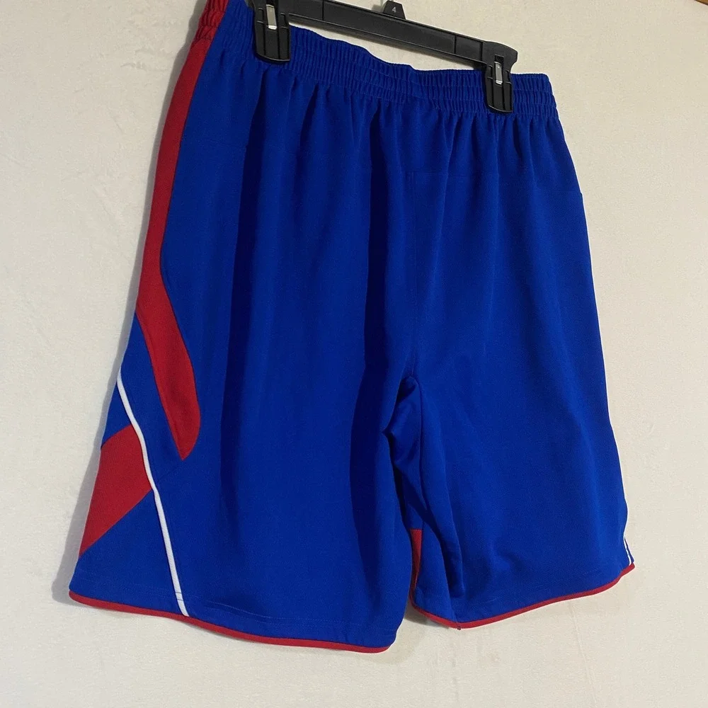 Adidas Kansas Jayhawks Mens Basketball Shorts Blue Red KU NCAA - Picture 8 of 9
